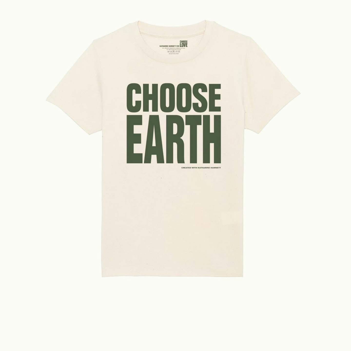 Choose Earth, T-shirt Natural, £25