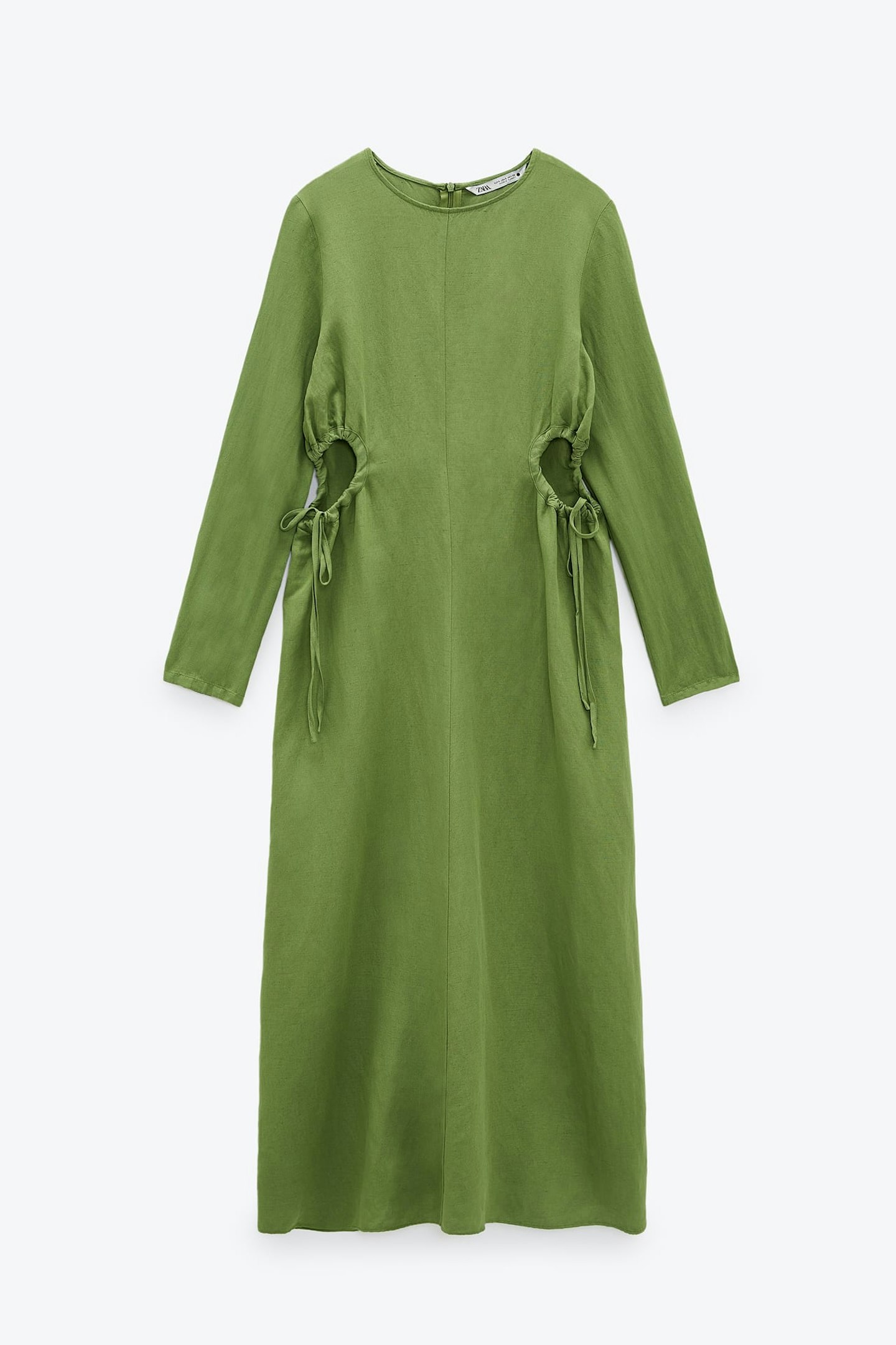 Zara, Linen Blend Dress With Cut Out Detail, £49.99