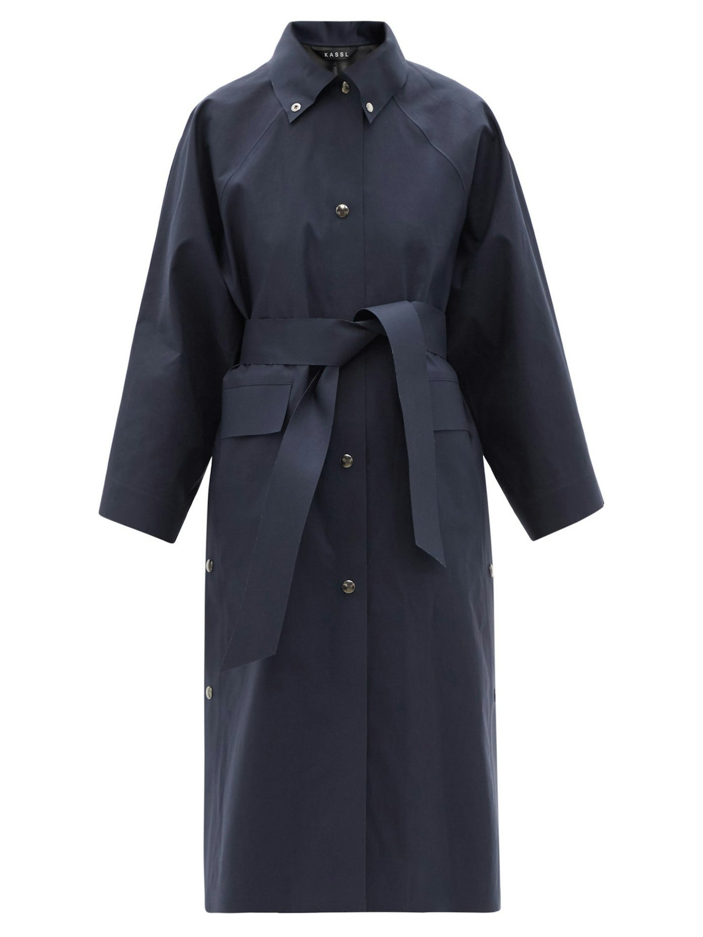 Kassl Editions, Press-stud belted cotton-blend raincoat, £700