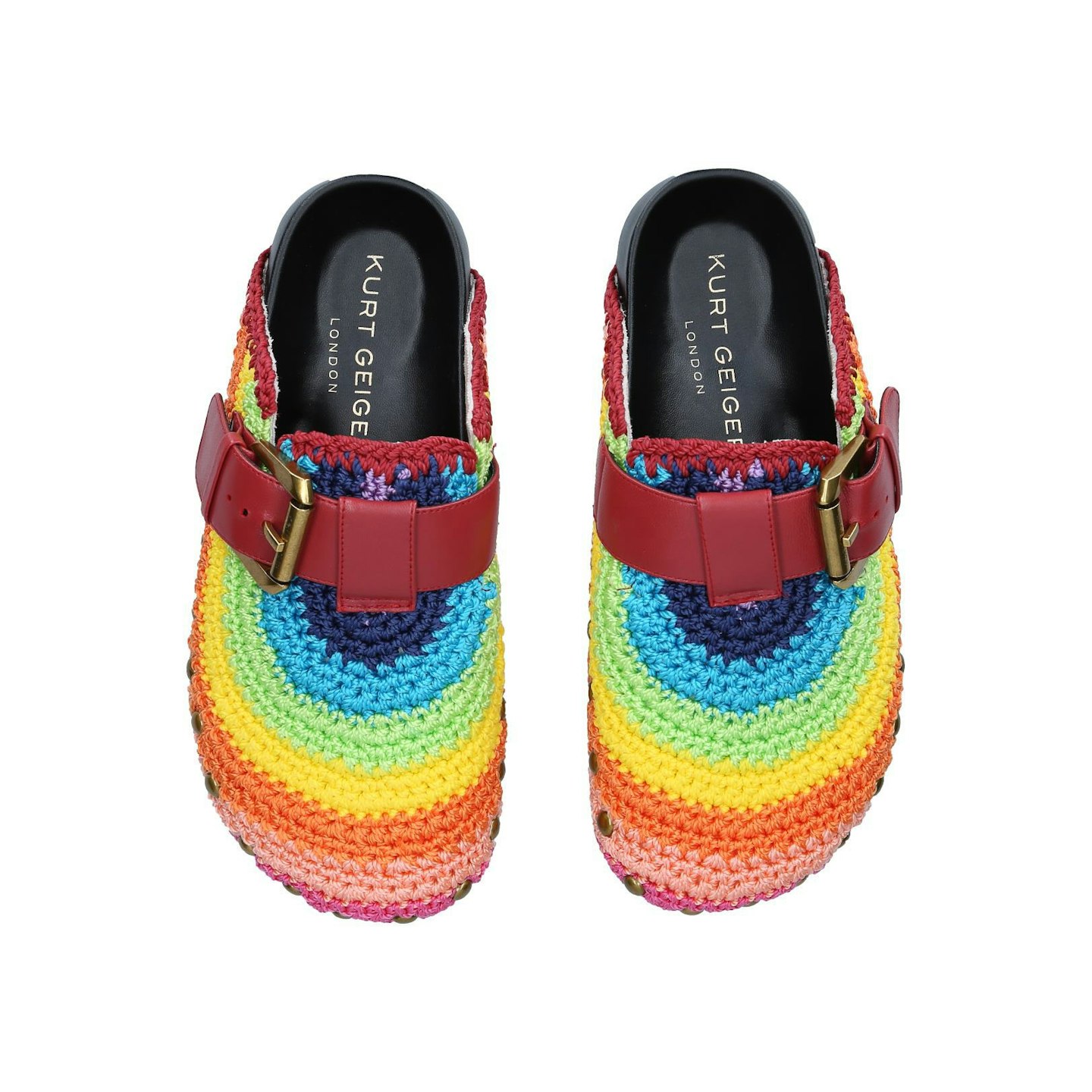 Kurt Geiger London, Ozark Rainbow Crochet Clogs, £129
