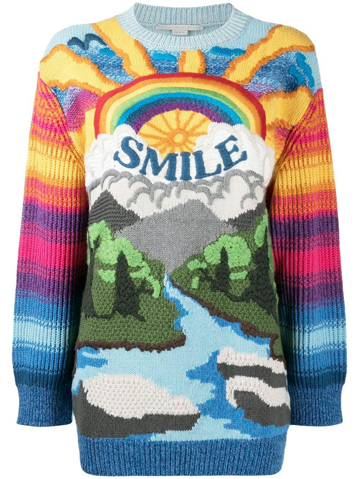 Stella McCartney, smile rainbow jumper, £925