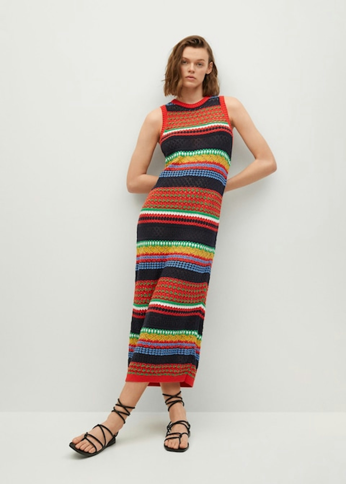 Mango, Contrast-bodice jersey dress, £35.99