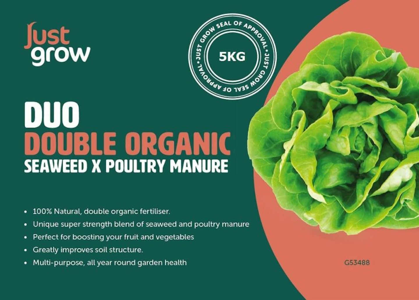 Just Grow DUO Double Organic Fertiliser - 5kg
