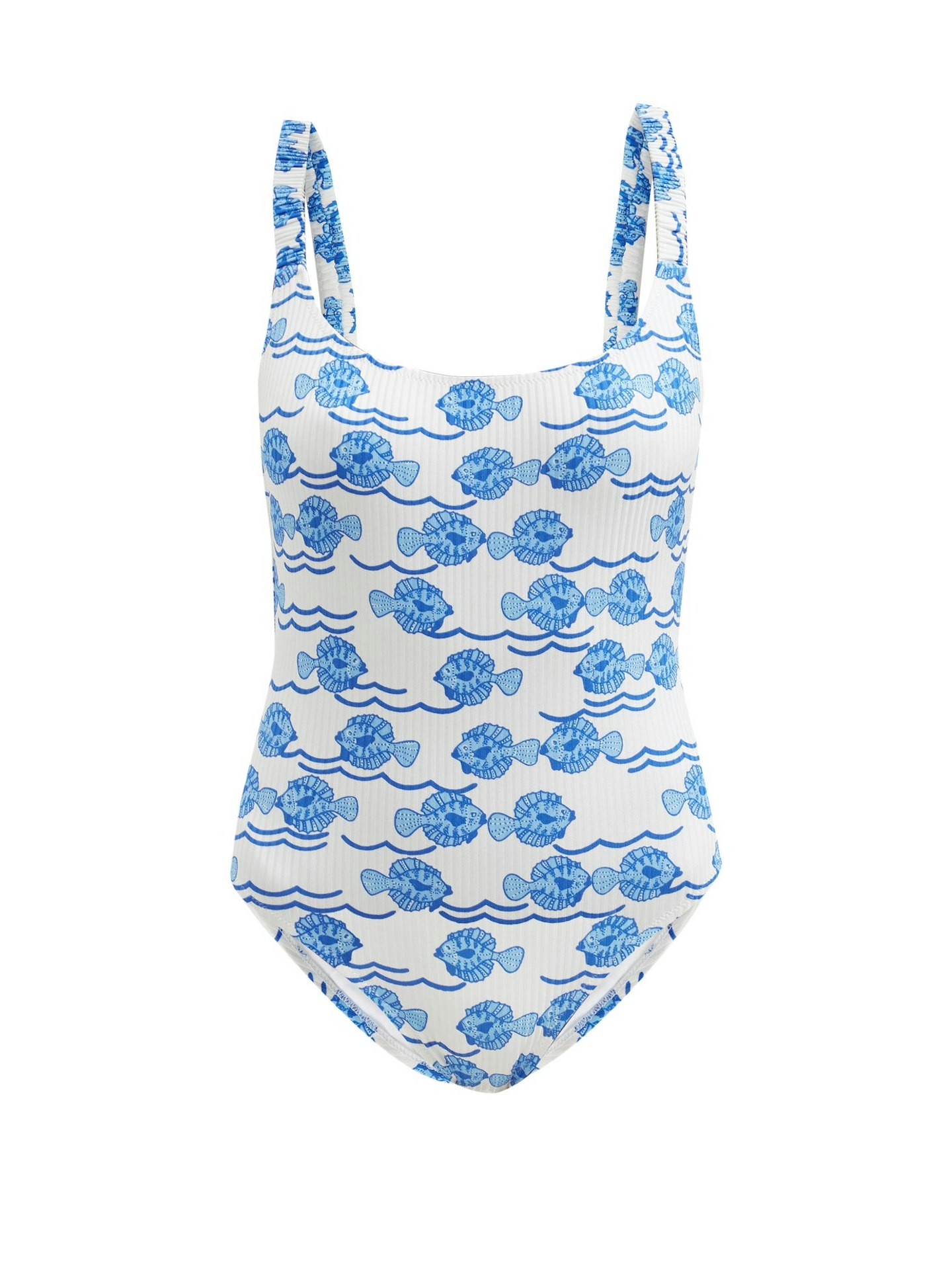 Fisch, Select Fish-Print Low-Back Swimsuit, £195
