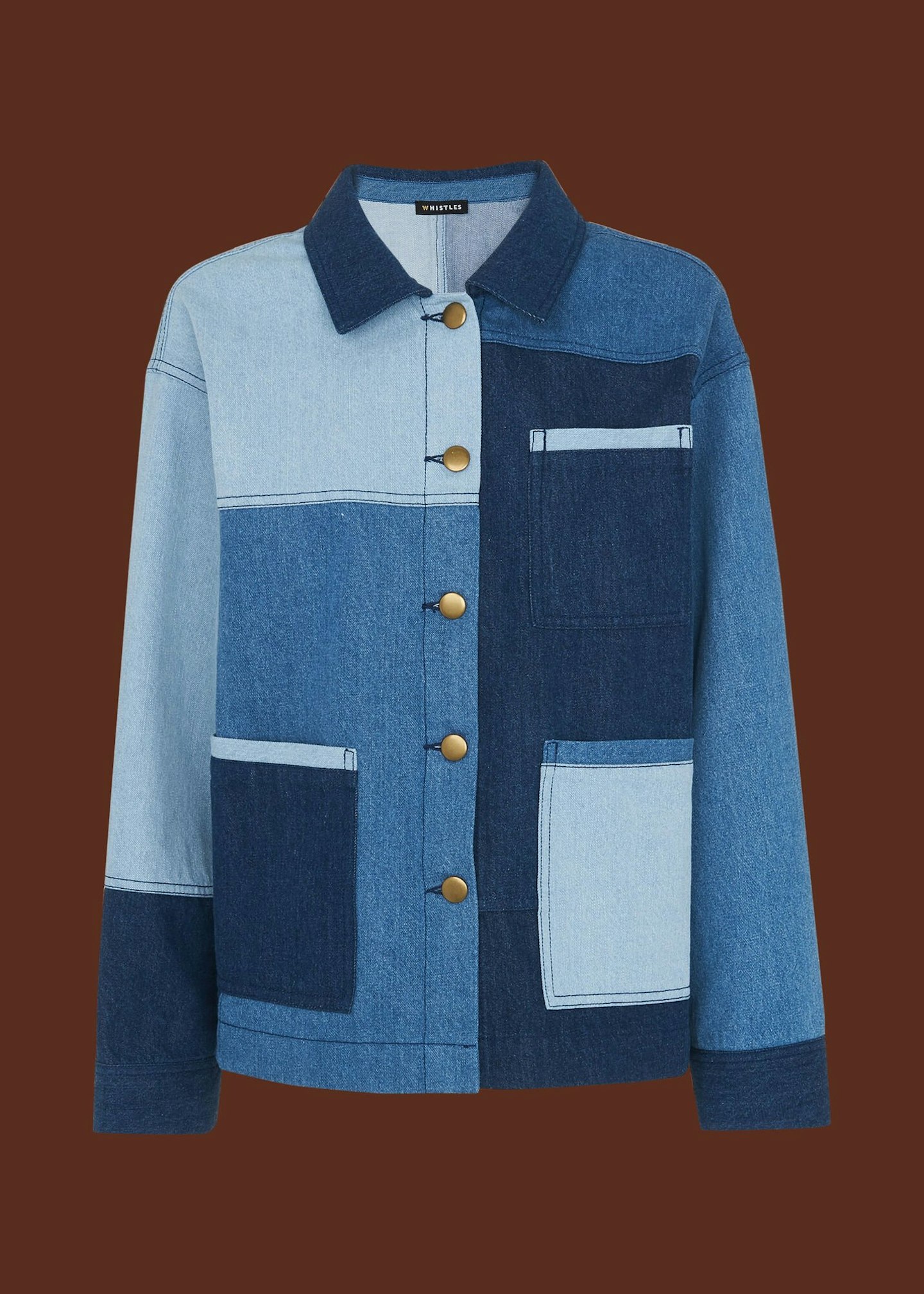 Whistles, Patchwork Denim Jacket, £129