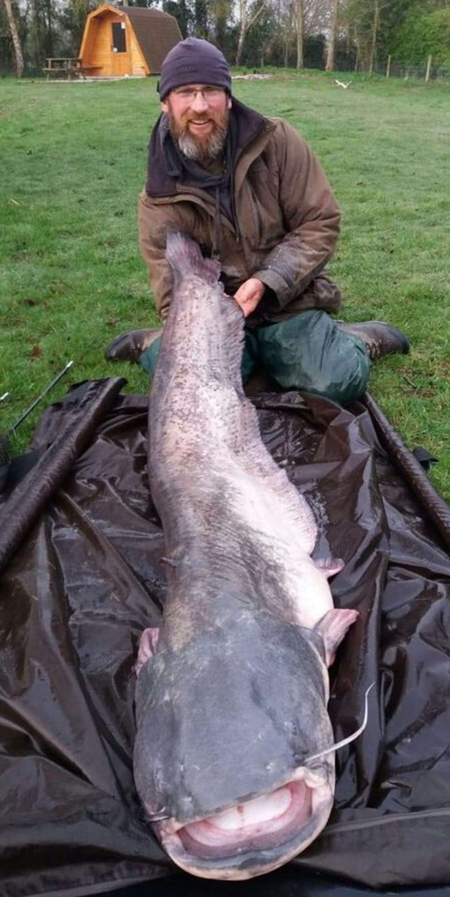 Oliver Cullingford with his 66lb 8oz catfish