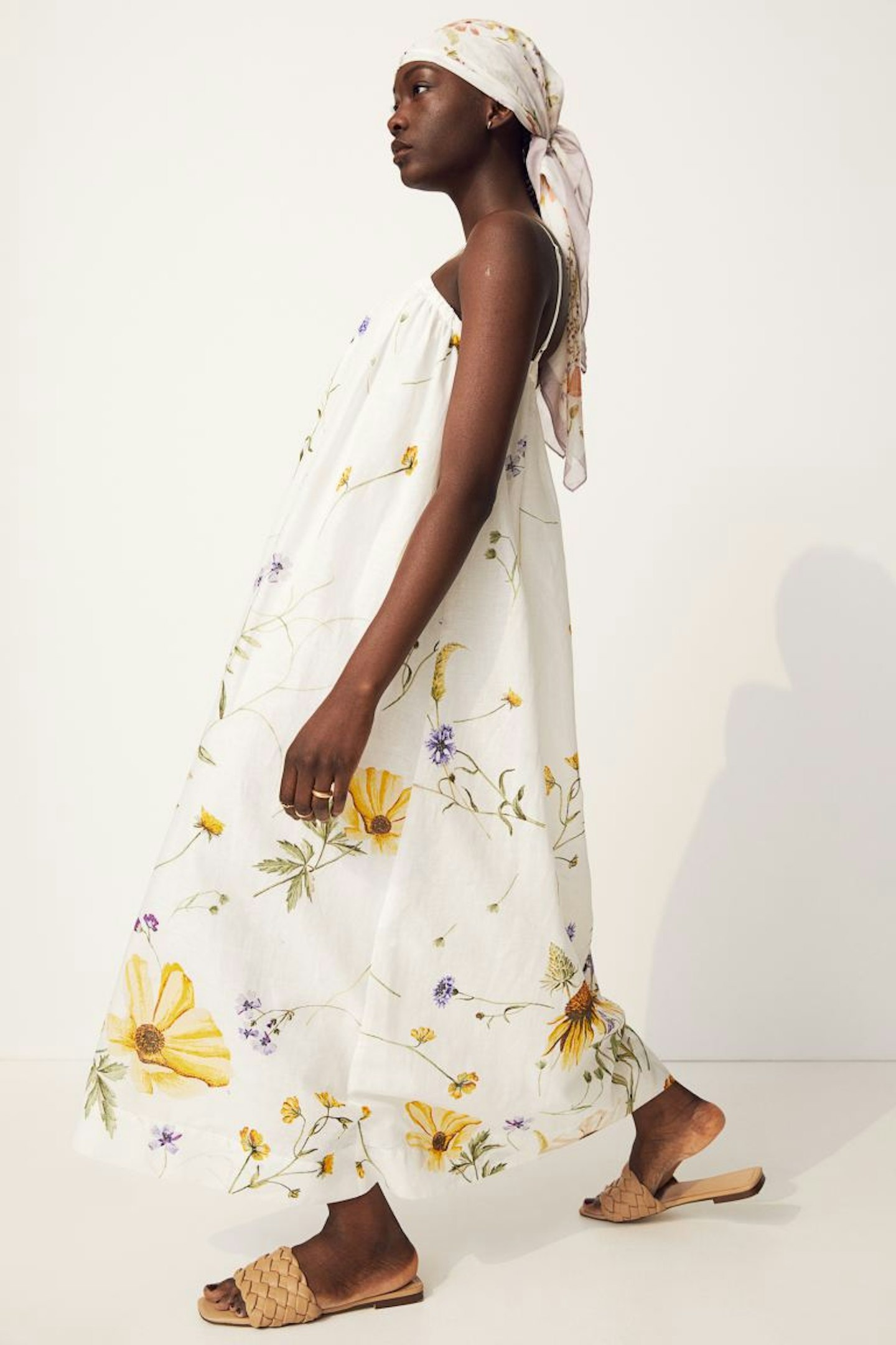 H&M, Linen Blend Floral Dress, £34.99