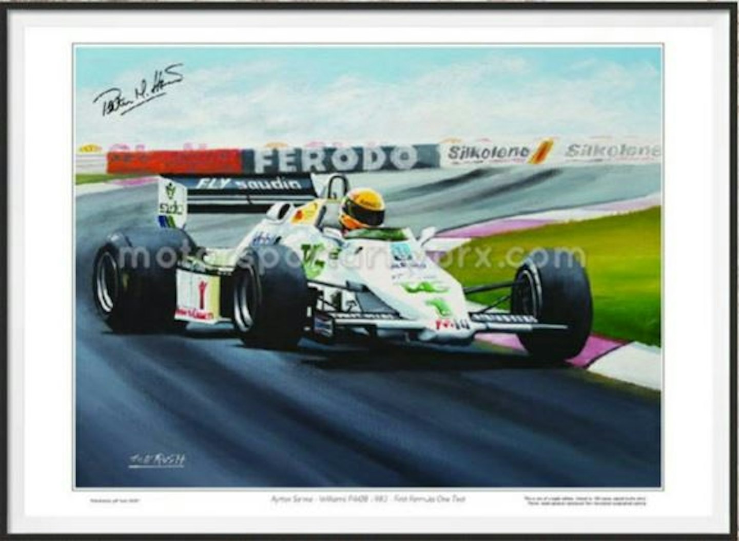 Ayrton Senna F1 Poster by Jeff Rush