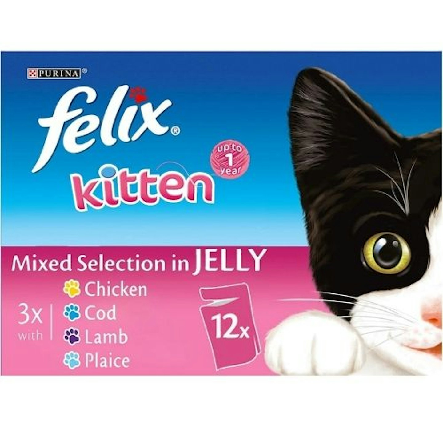 Felix Kitten Cat Food Mixed In Jelly 4 x 12 x 100g