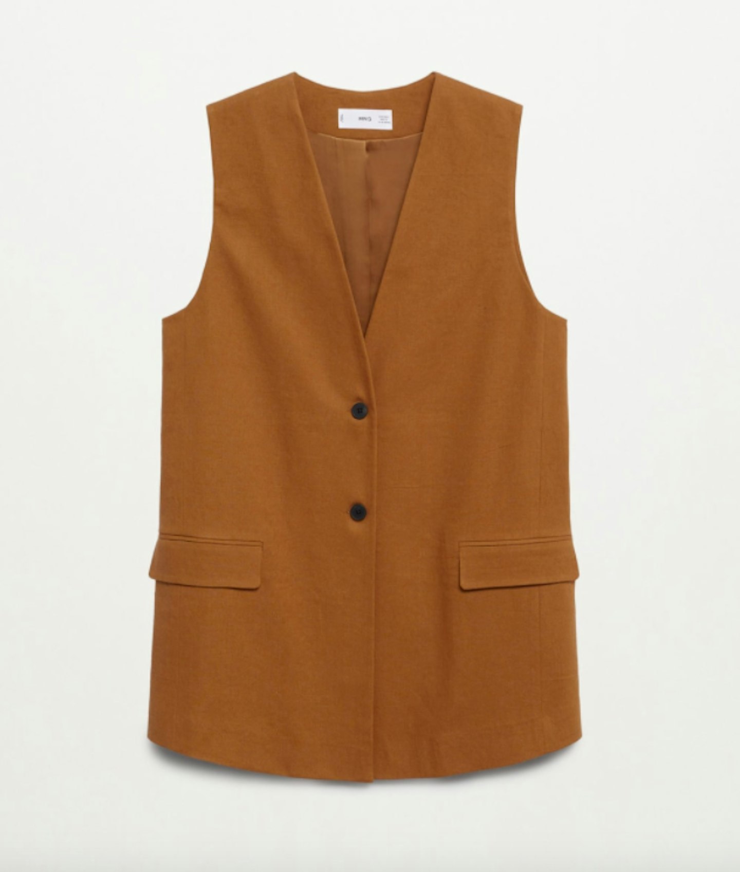 Mango, Linen-Blend Pocket Waistcoat, £49.99