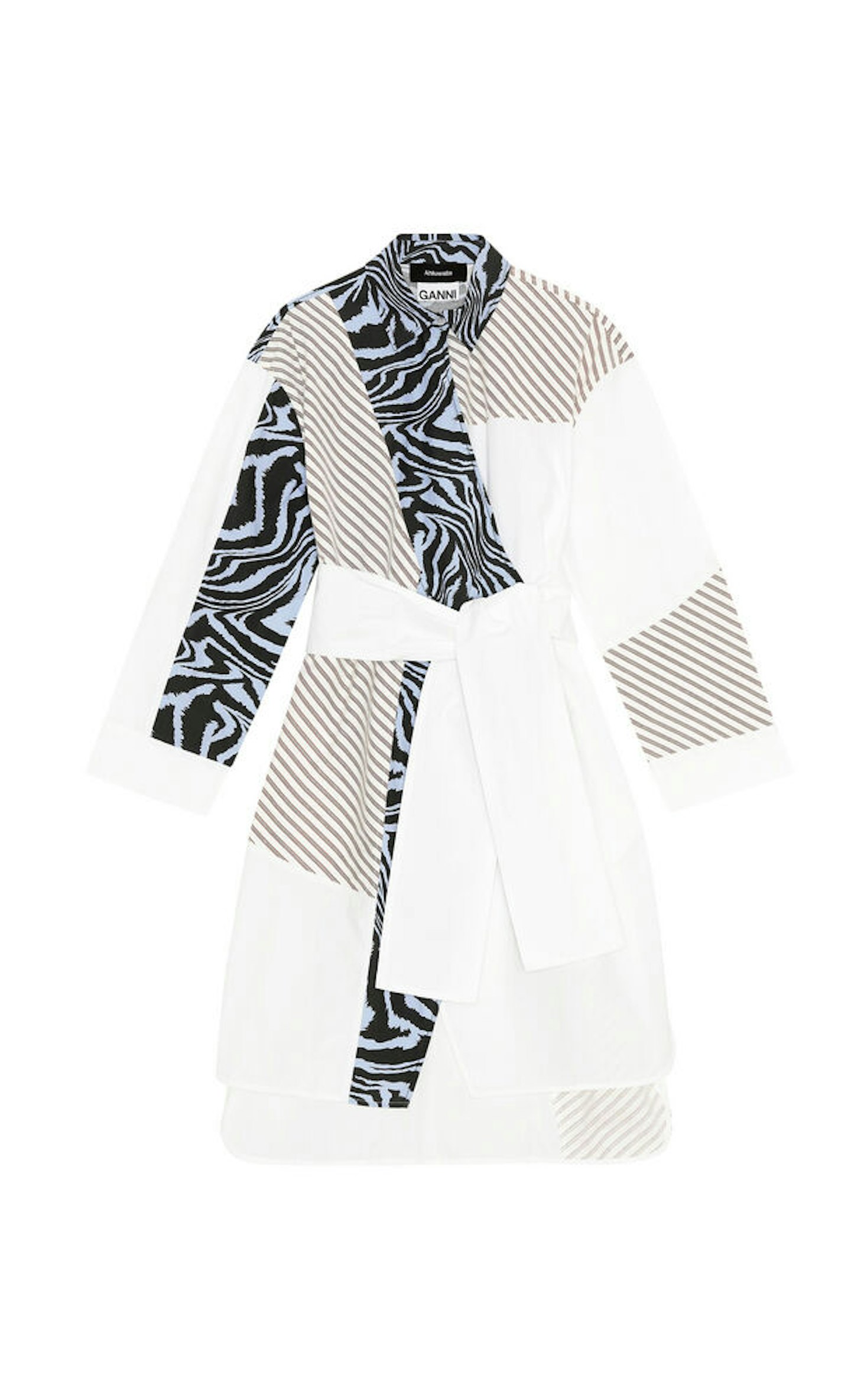 Ganni x Ahluwalia, Poplin Wrap Midi Dress, £245