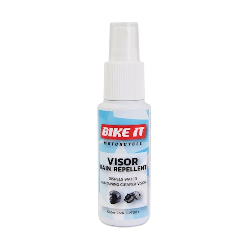 helmet visor water repellent
