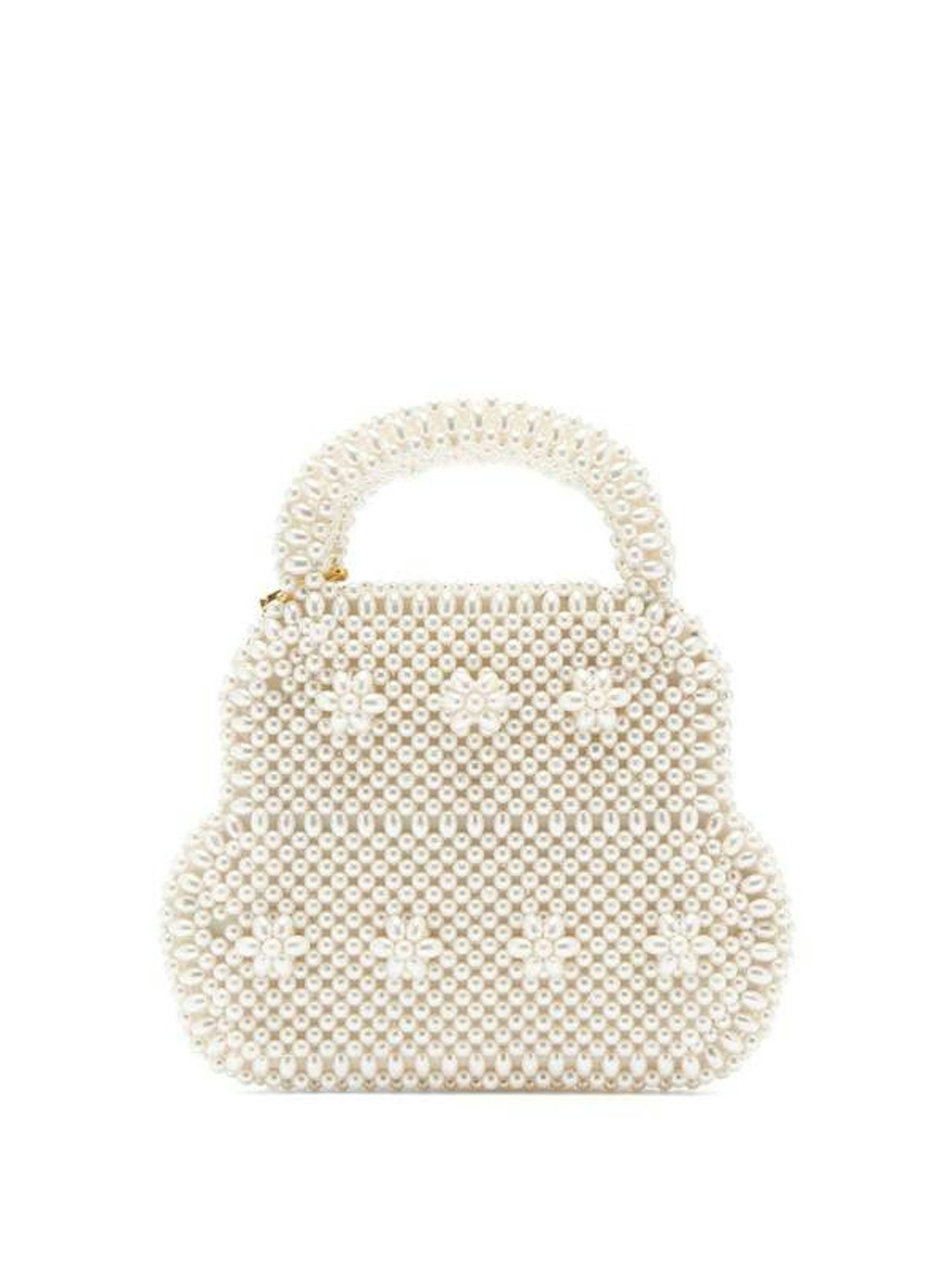 Shrimps, White Pearl Small Tote Bag, Rent From £29