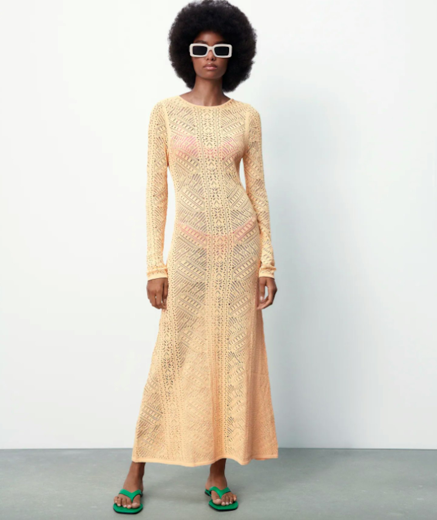 Zara, Pointelle Knit Dress, £49.99
