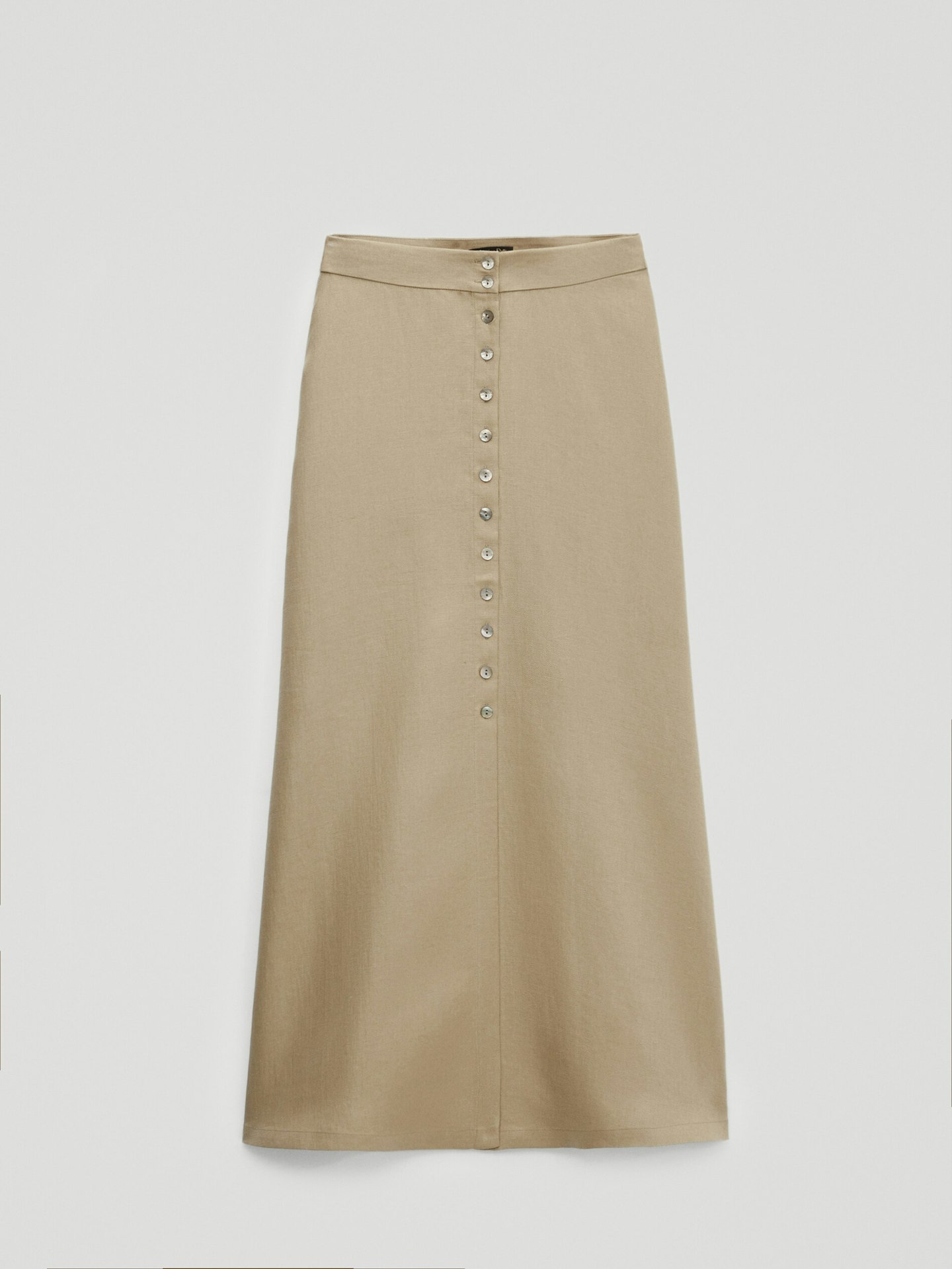 Massimo Dutti, 100% Linen Button-Down Skirt, £89.95