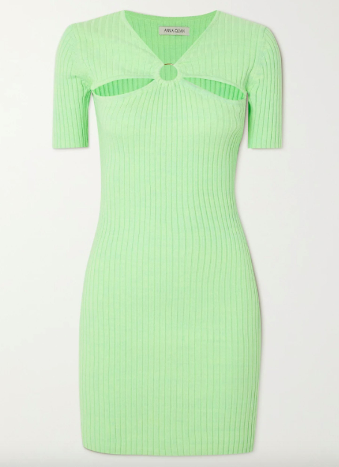 Anna Quan, Sierra Cut-Out Embellished Ribbed Cotton Mini Dress, £340