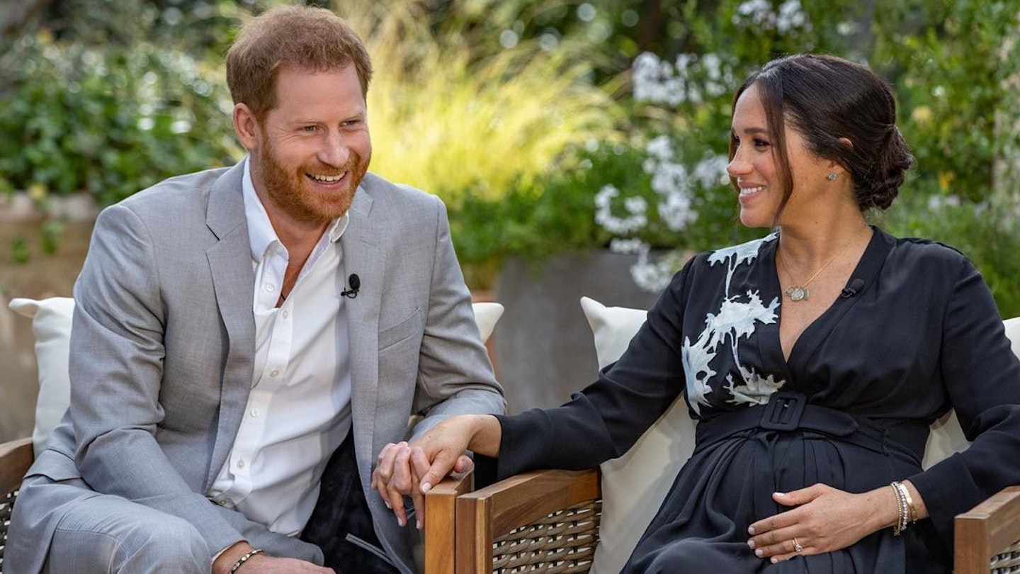 Meghan Markle and prince harry Oprah interview - best maternity style