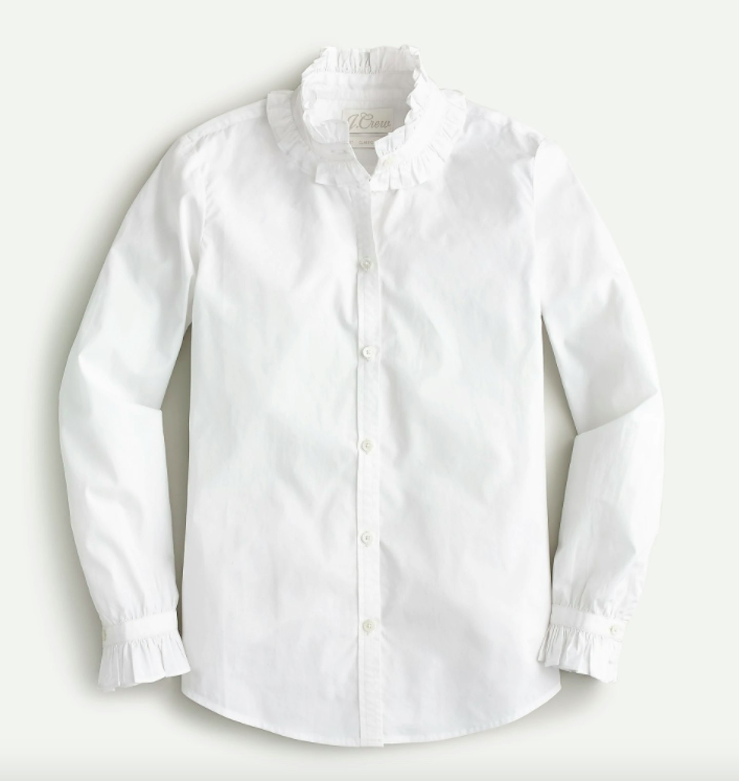 J.Crew, Classic-Fit Ruffle-Neck Shirt, £100