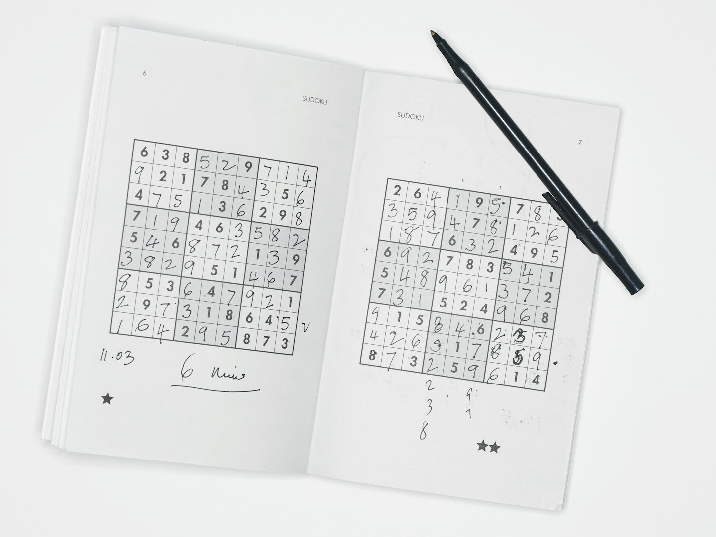 Filled-in Sudoko Puzzle Book