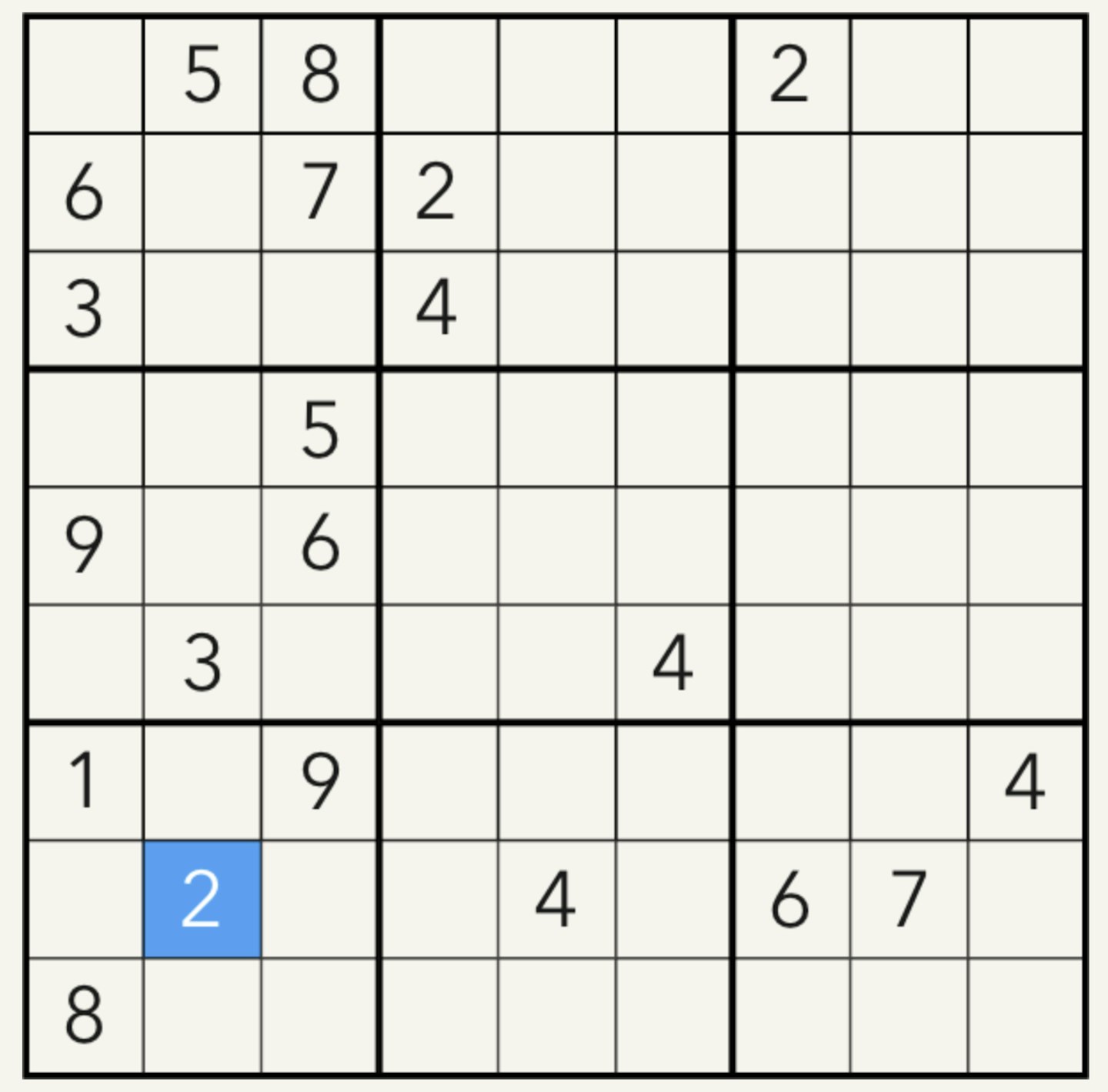 Sudoku game example
