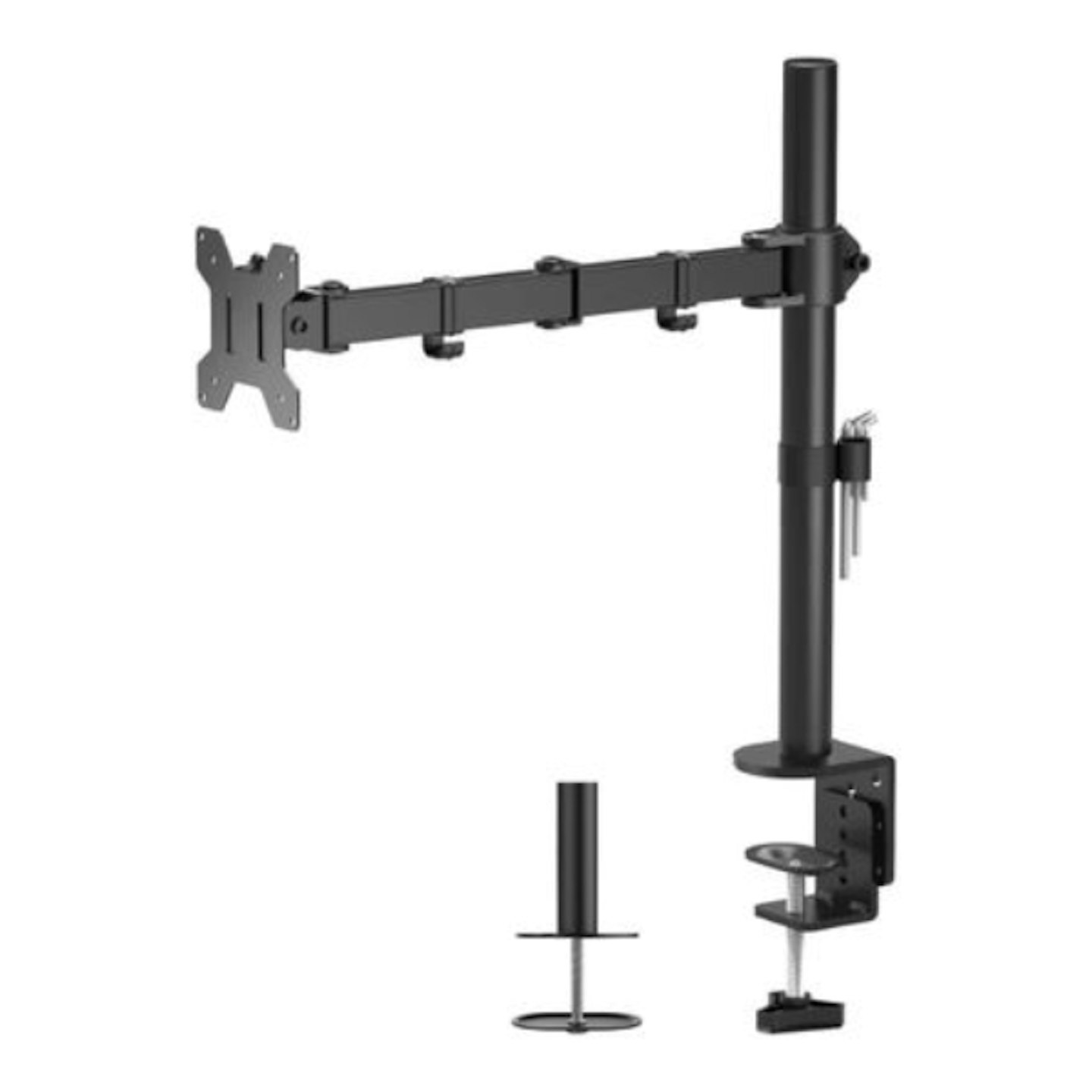 HUANUO Laptop Monitor Mount, Single Monitor Desk Mount Holds 13-32 inch  Computer Screen, Laptop Notebook Desk Mount Stand Fits Up to 17 inch, Fully