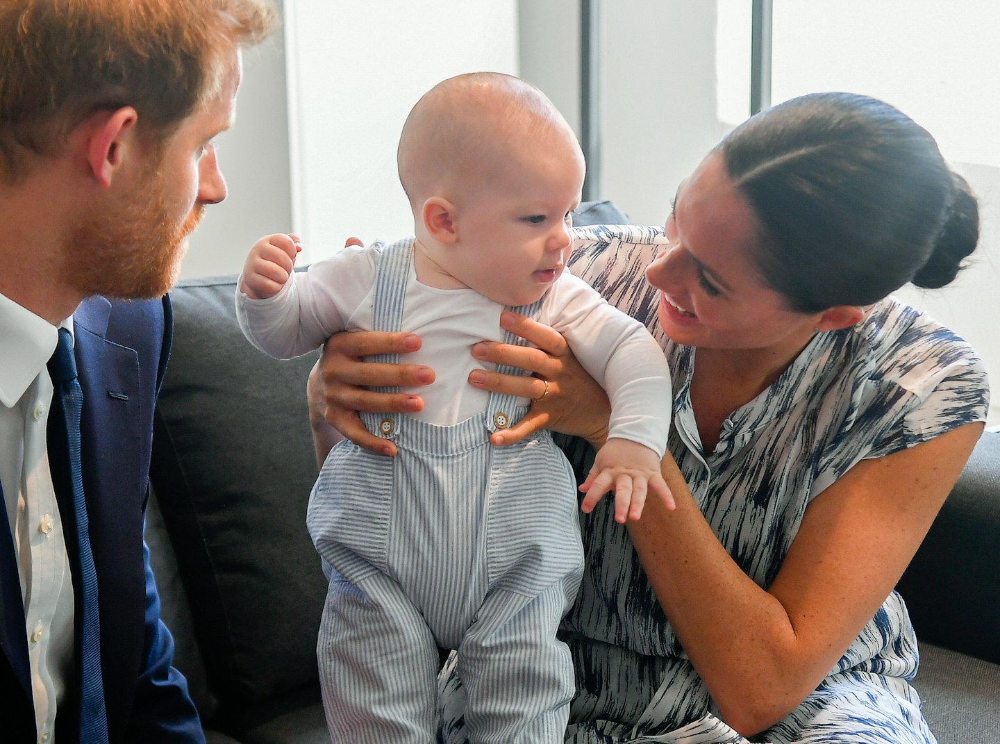 Archie's H&M pinstripe dungarees