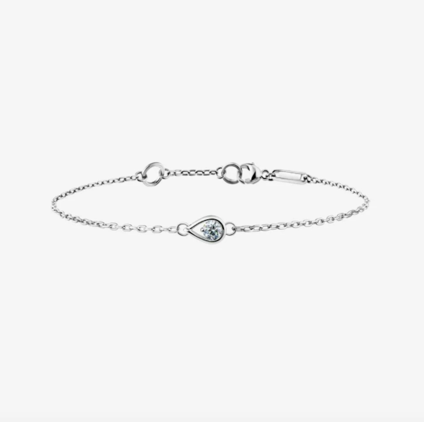 Pandora Brilliance 0.15 Carat Sparkling Teardrop Chain Bracelet, £250