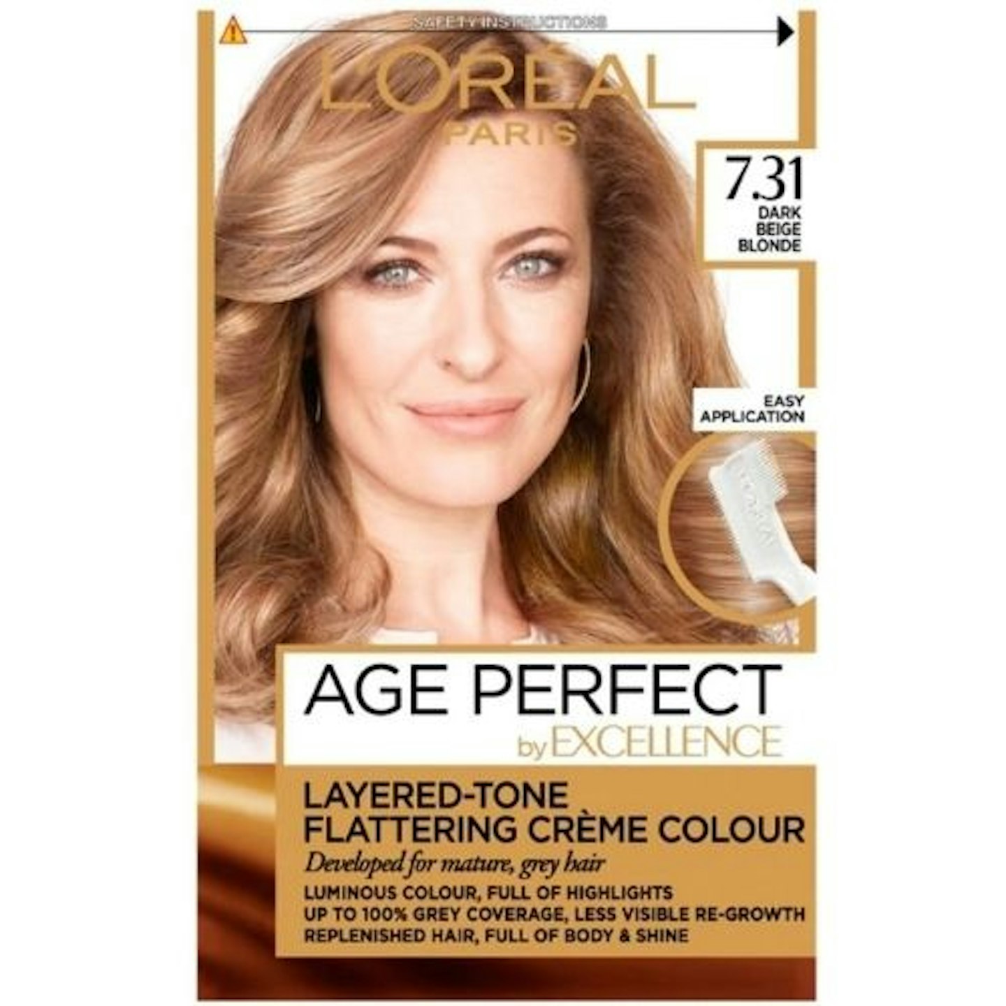 L'Oreal Excellence Age Perfect 7.31 Dark Caramel Blonde Hair Dye