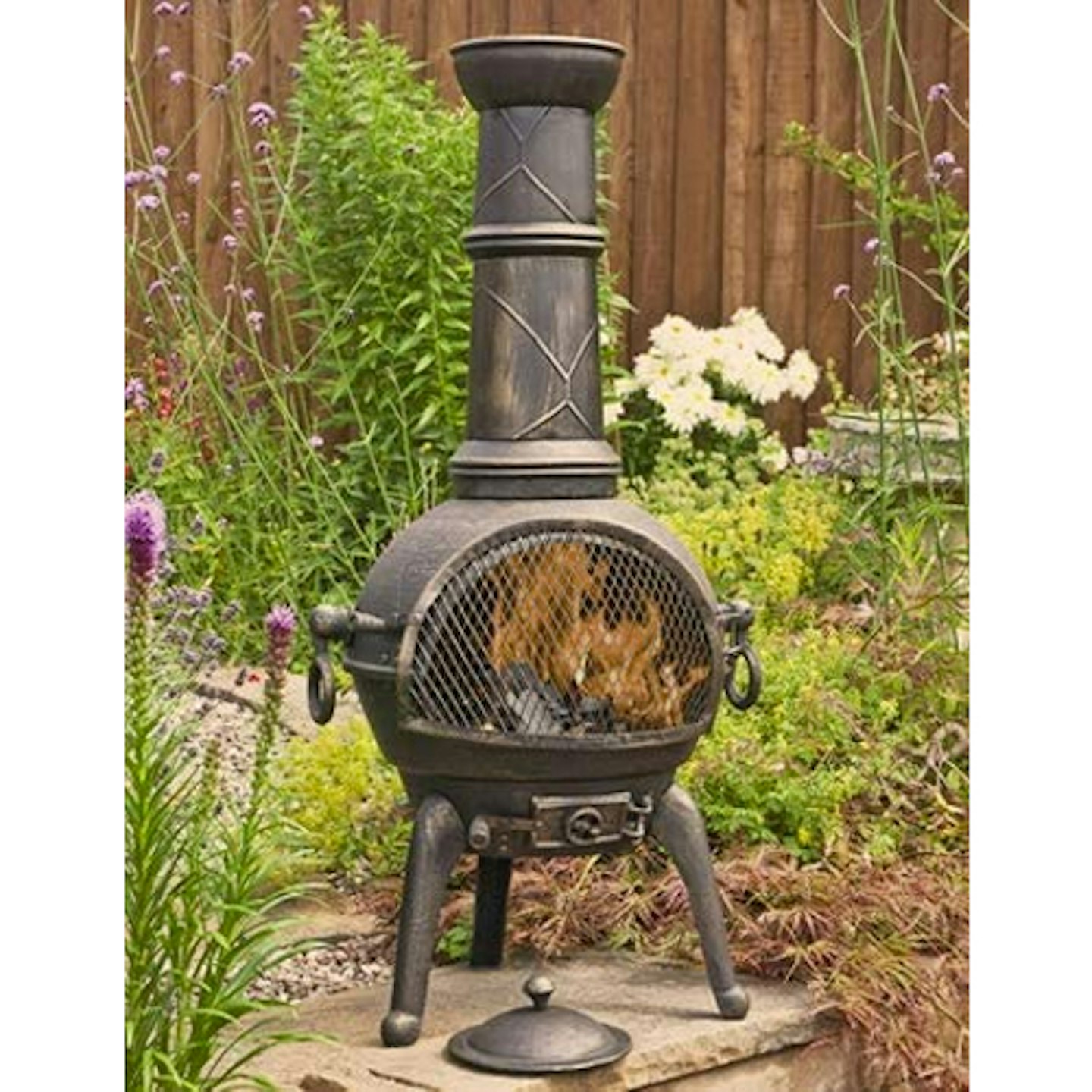 Cuba Large Steel La Hacienda Cast Iron Chiminea