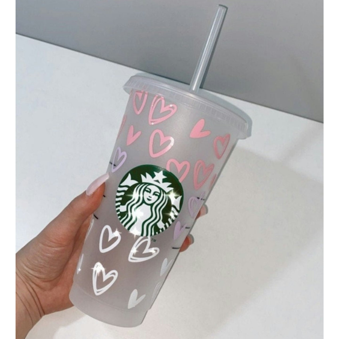 Personalised Starbucks Cup/Heart Ombré