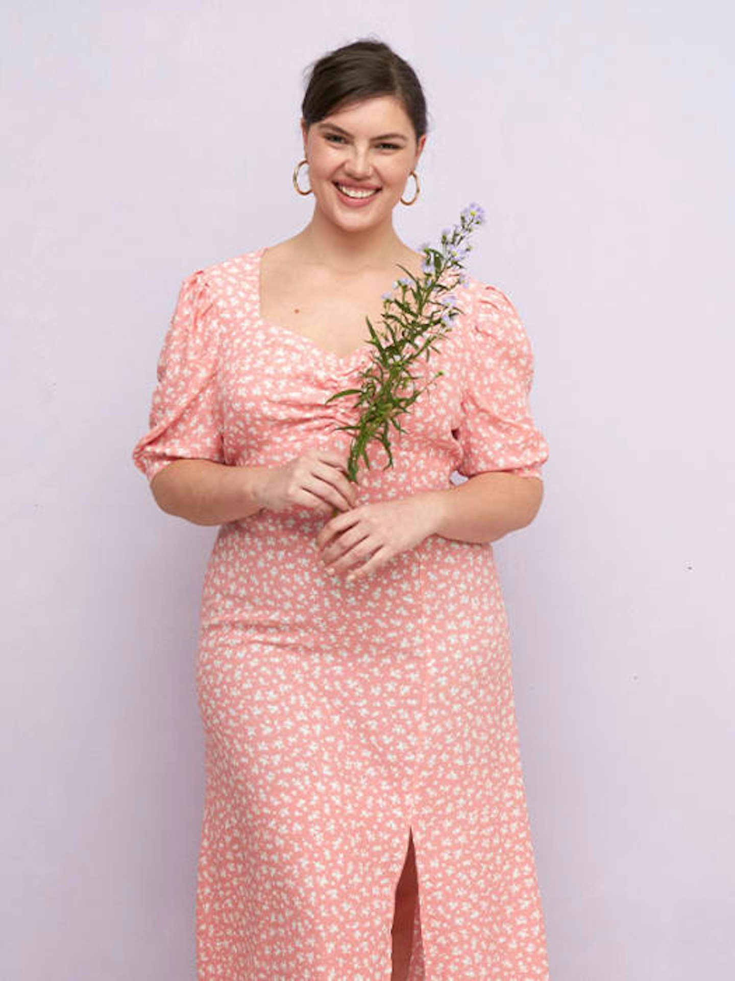 Nobody's Child, Pink and White Midi Dress, £45
