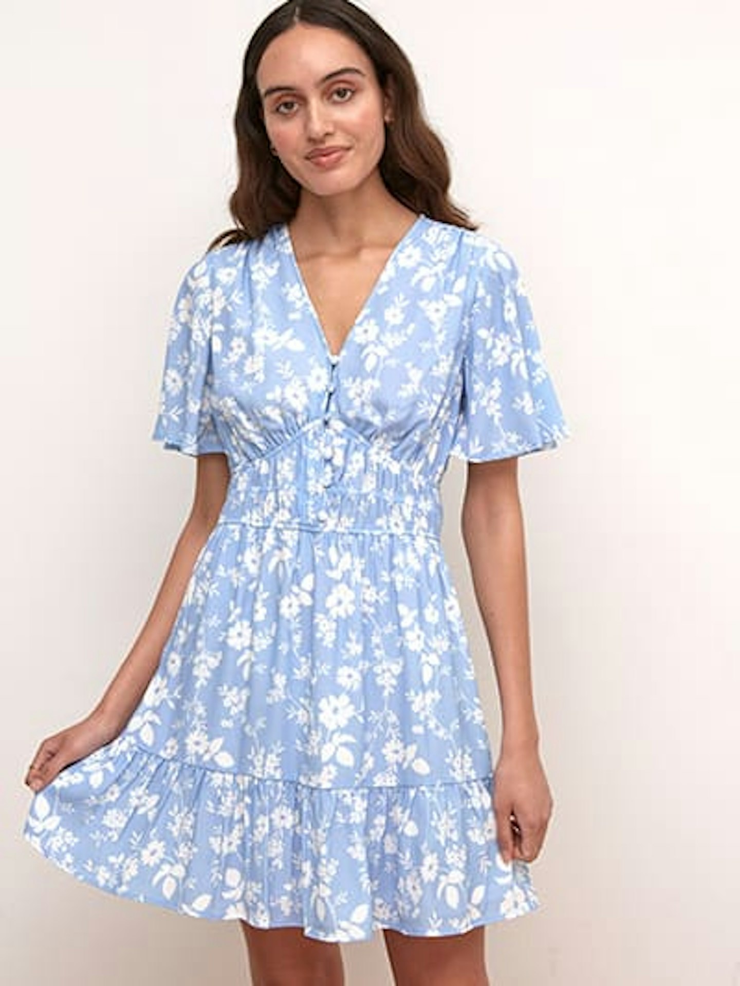 Nobody's Child, Blue and White Floral Mini Dress, £39