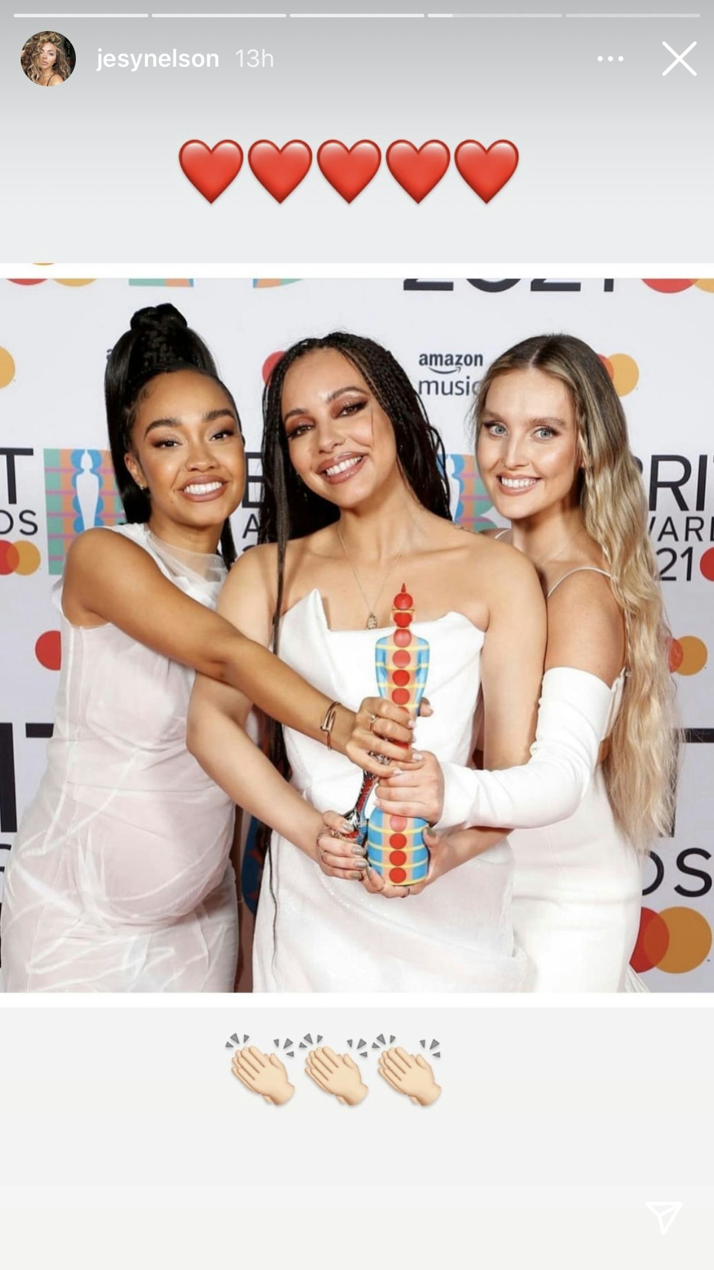 Jesy Nelson Little Mix BRIT Awards win