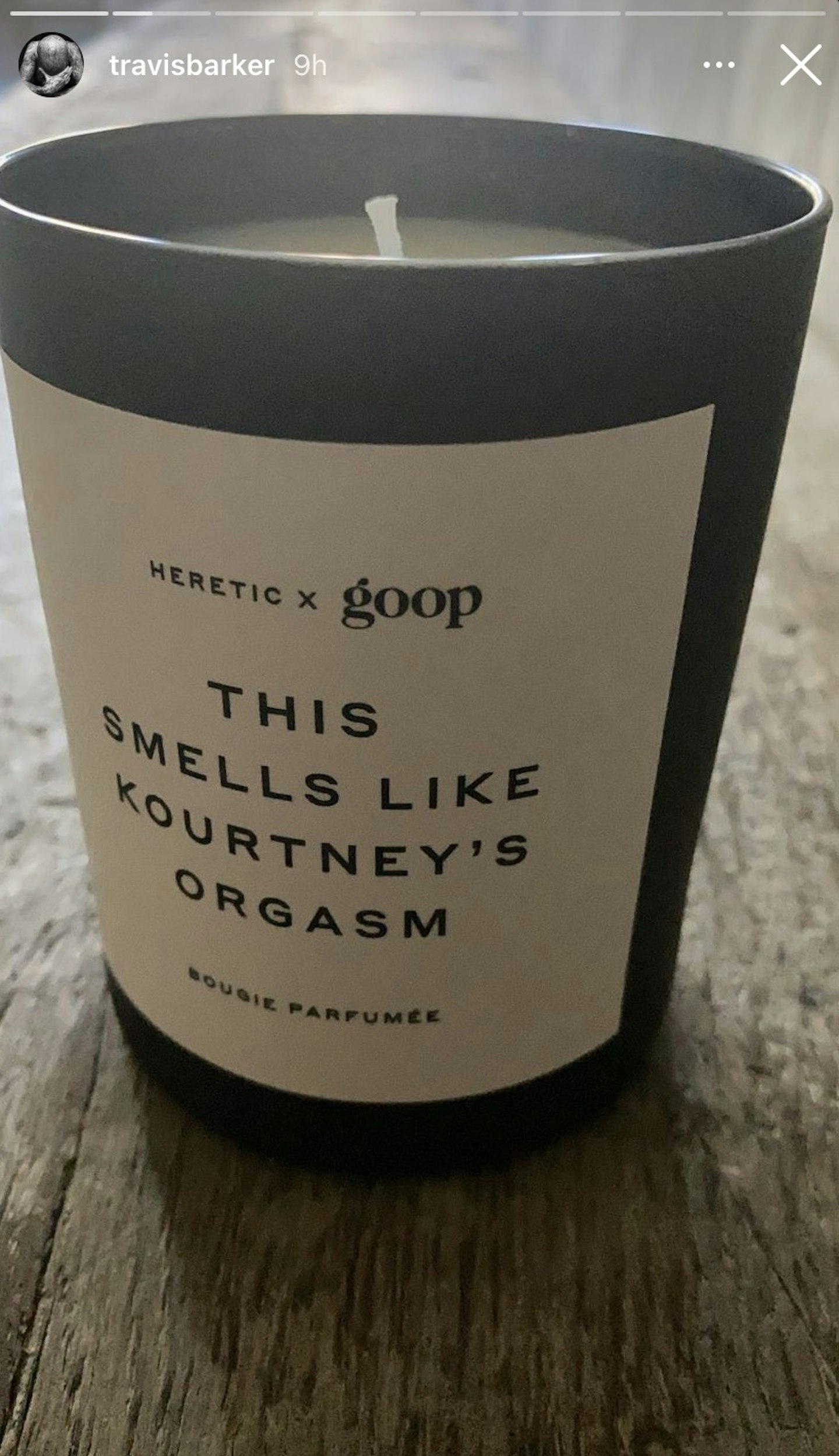 Travis Barker Goop Orgasm Candle
