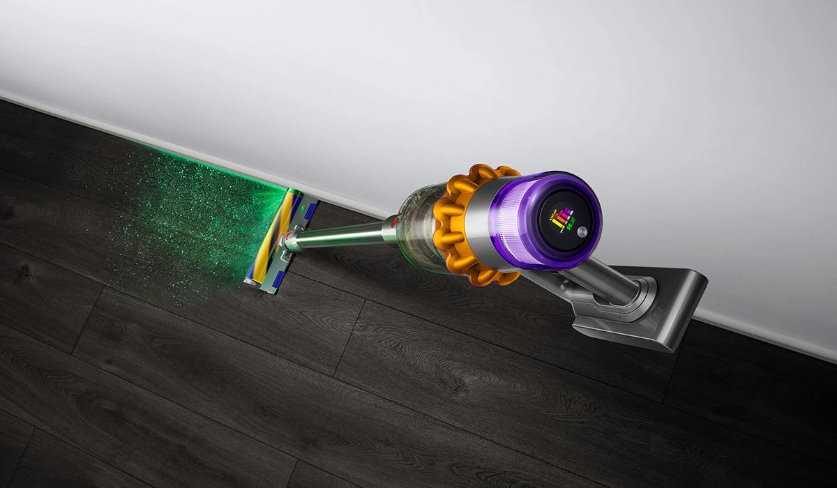 Meet the Dyson V15 Detect complete with laser