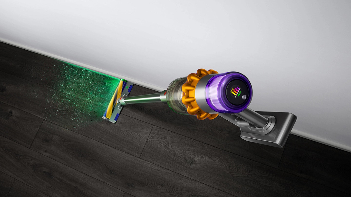 Meet the Dyson V15 Detect complete with laser