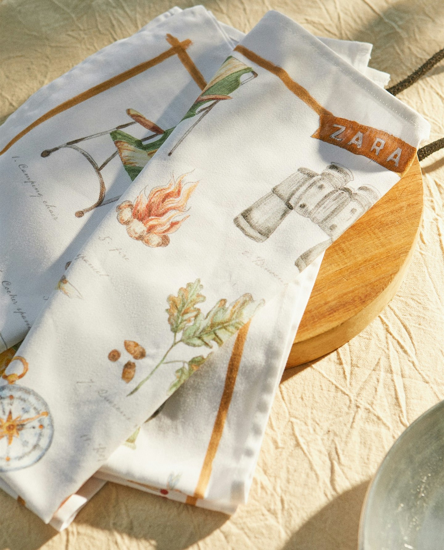 Zara Home, Printed Camping Tea Towel (Pack Of 2), £11.99