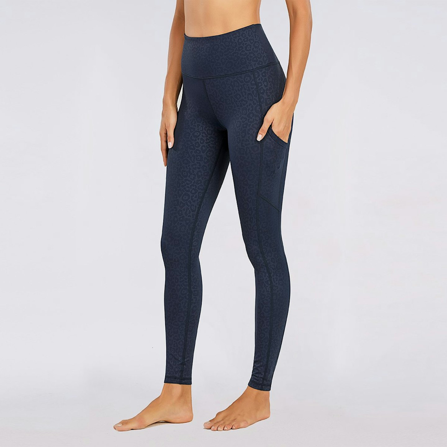 best workout leggings women Nailah, Black High-waisted Leopard Running Leggings, £46