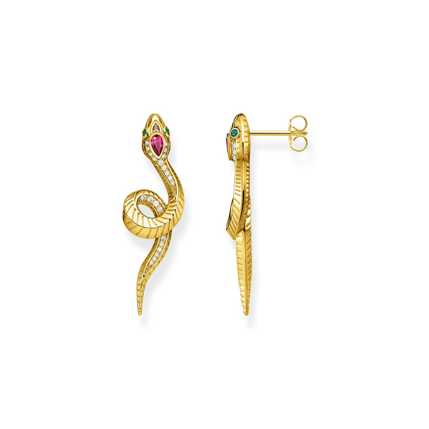 Snake Gold Earrings, £239