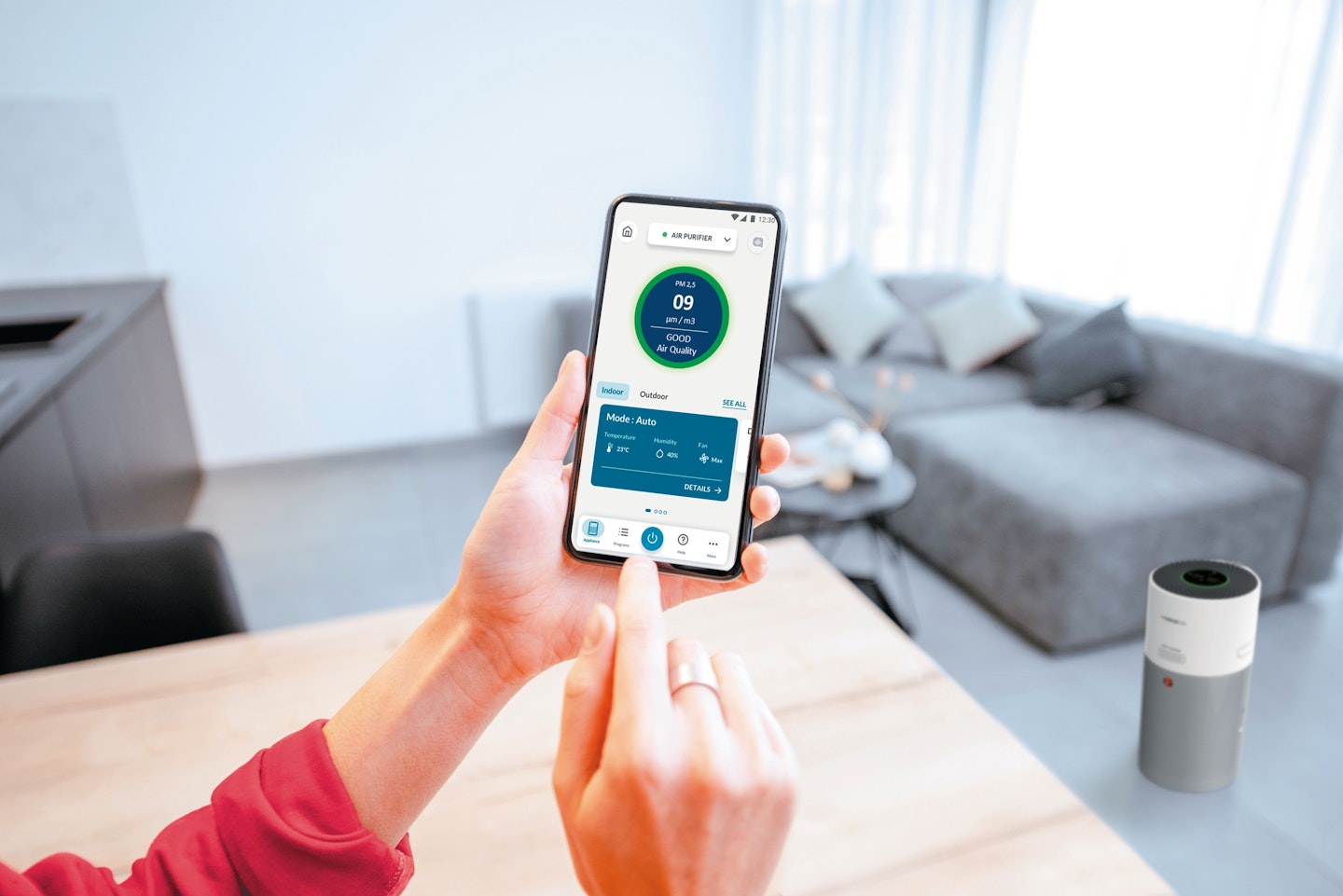 The Hoover H-Purifier 500 uses an App called hOn to access more functions