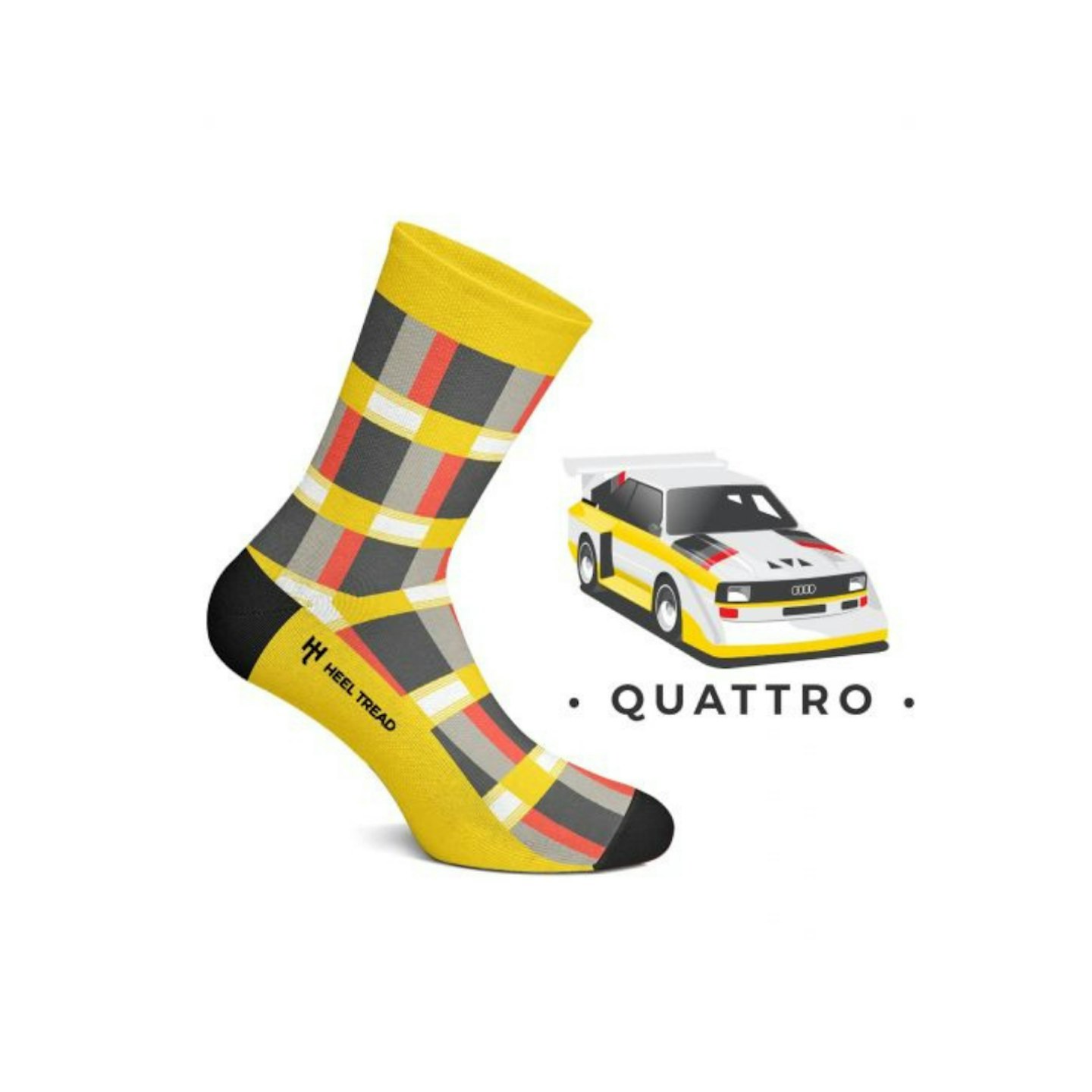 Heel Tread Automotive Icons Socks u2013 Audi Sport Quattro