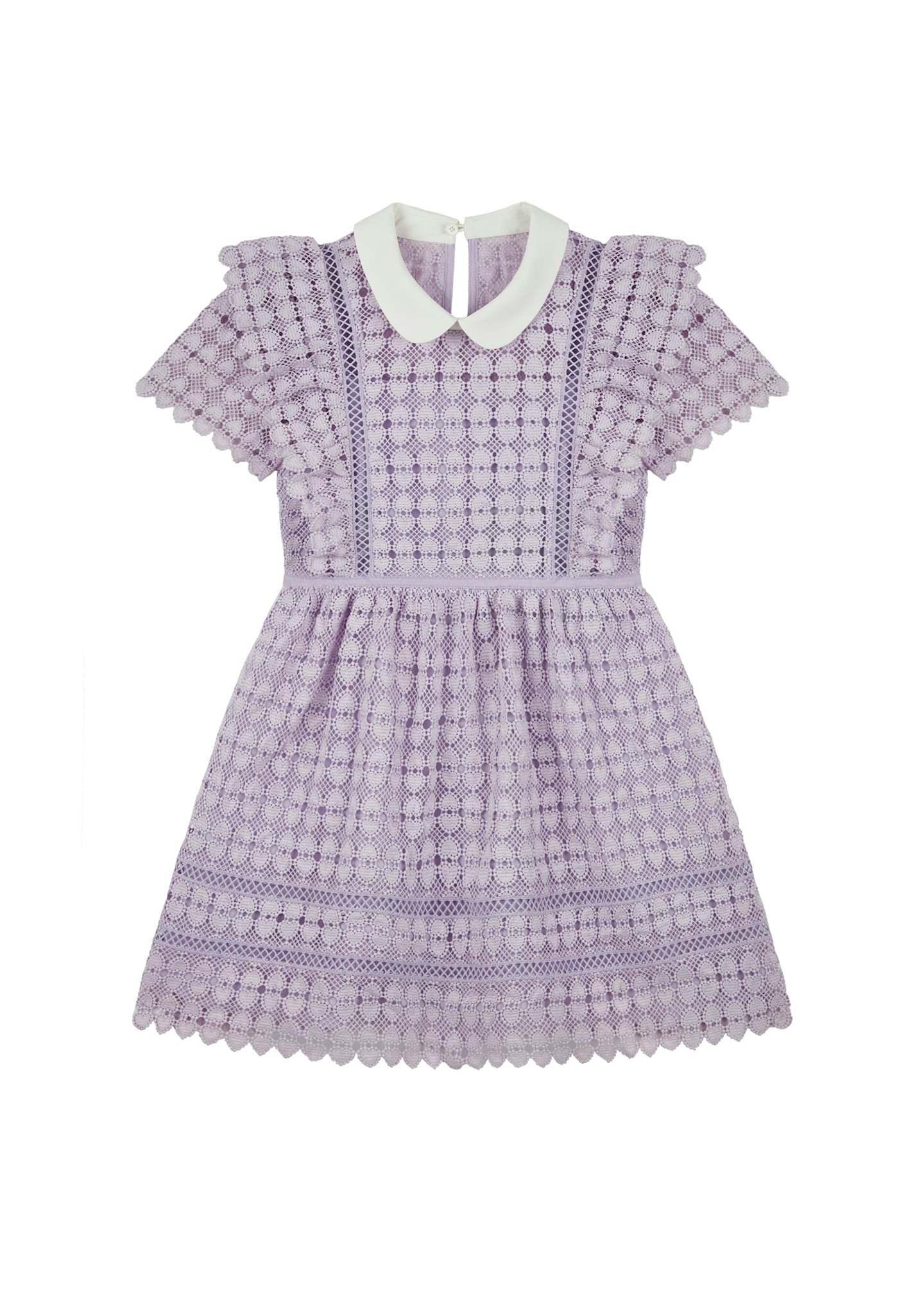 Lilac Heart Lace Mini Dress, £175