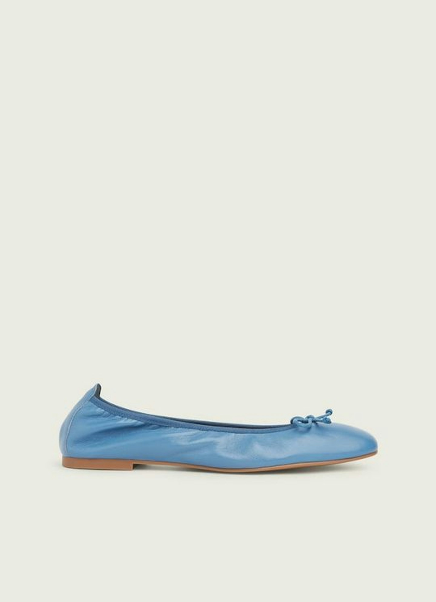LK Bennett, Trilly Blue Leather Ballerina Pumps, £76