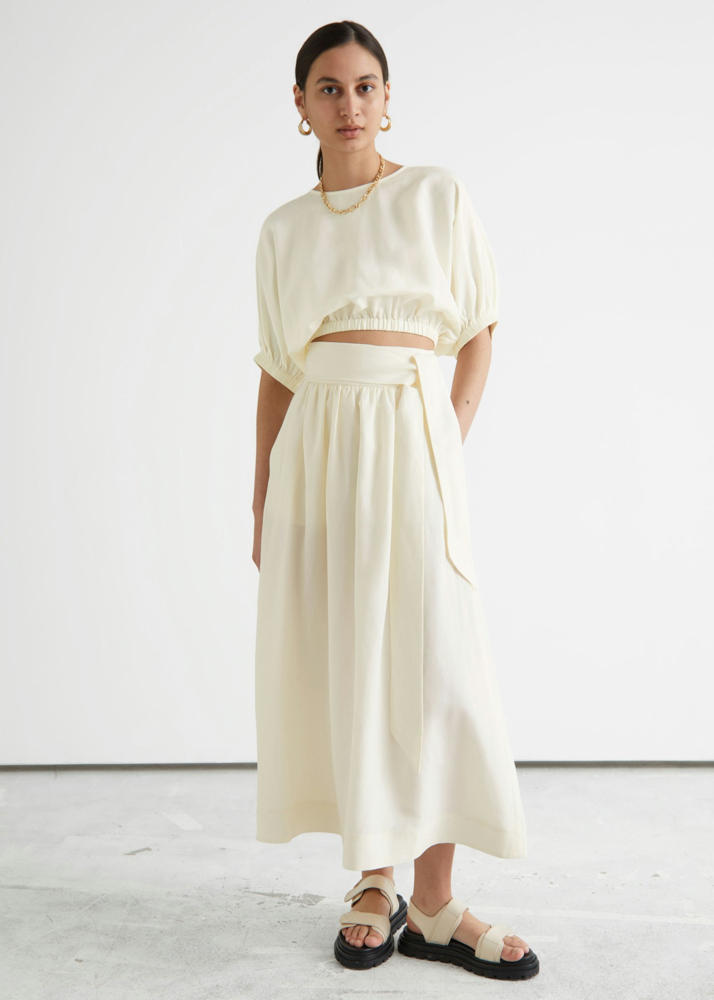 & Other Stories, Belted Midi Wrap Skirt, £75
