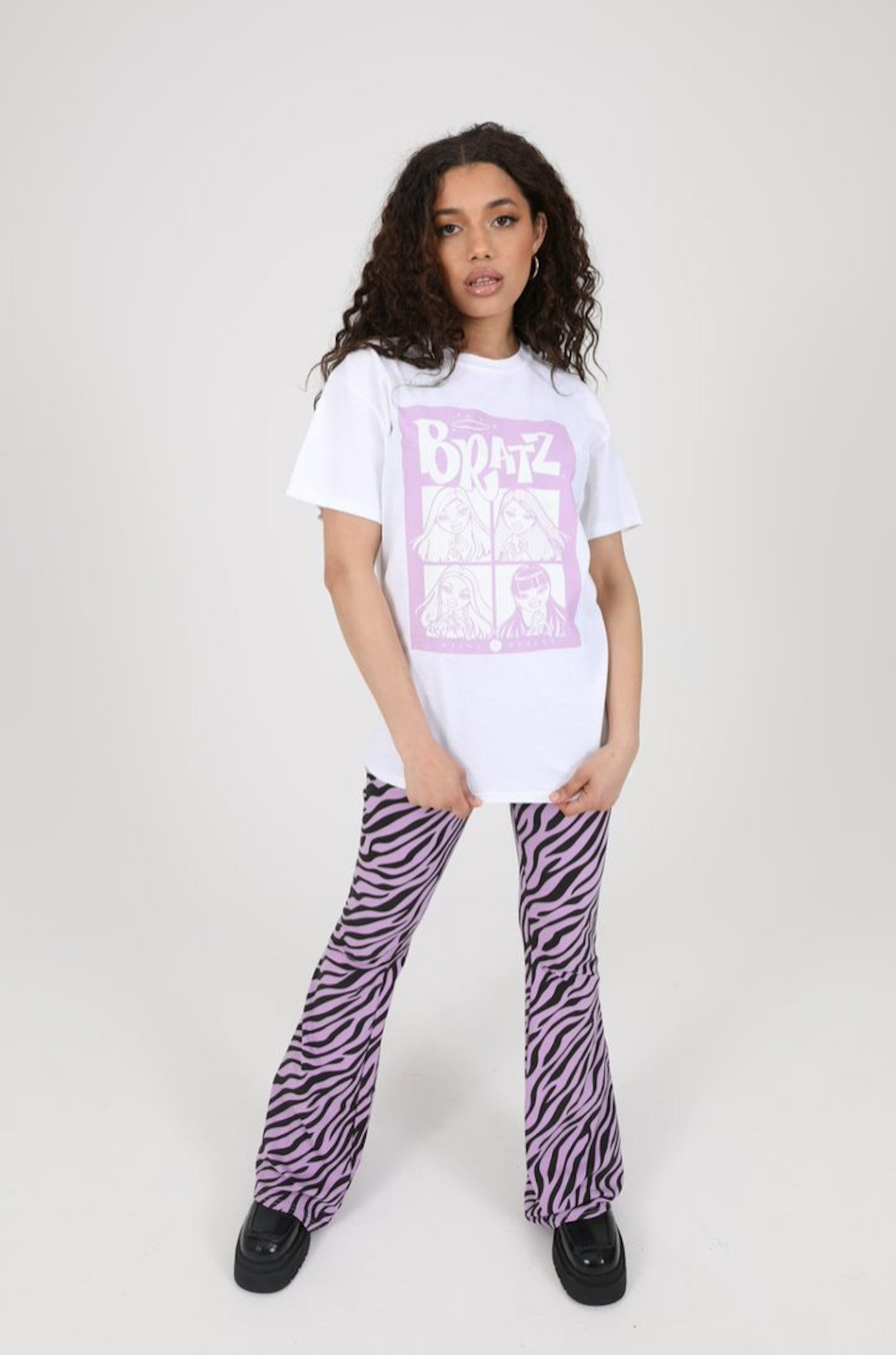 RELAXED T-SHIRT WITH MONOCHROMATIC GROUP IN LILAC
