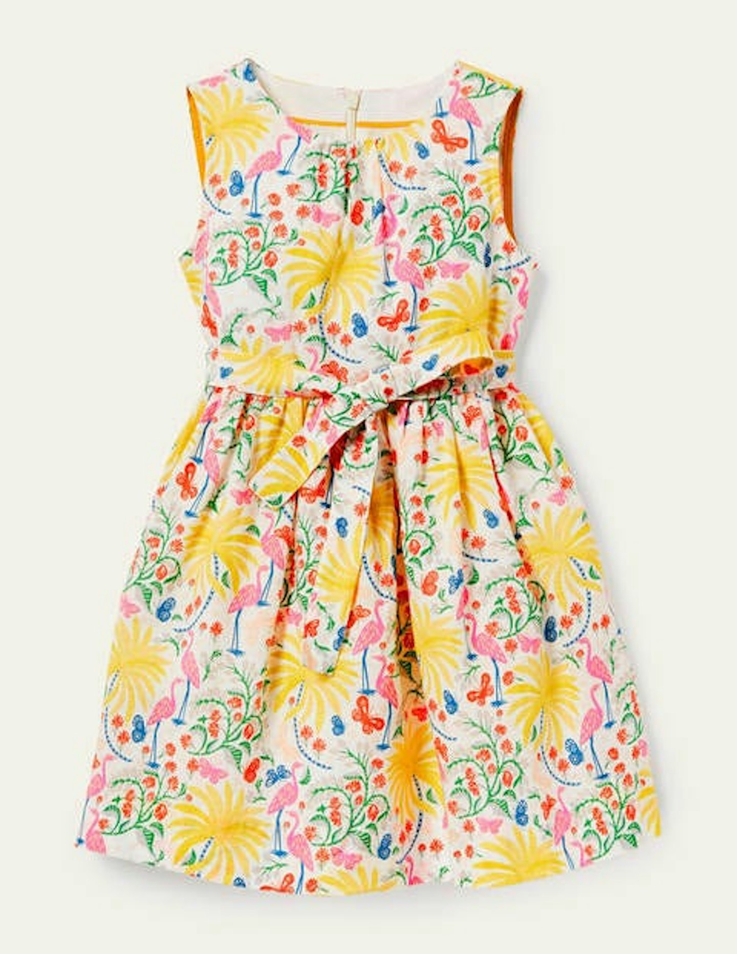 Boden Mini, Vintage Dress - Ivory Tropical Charm, £37