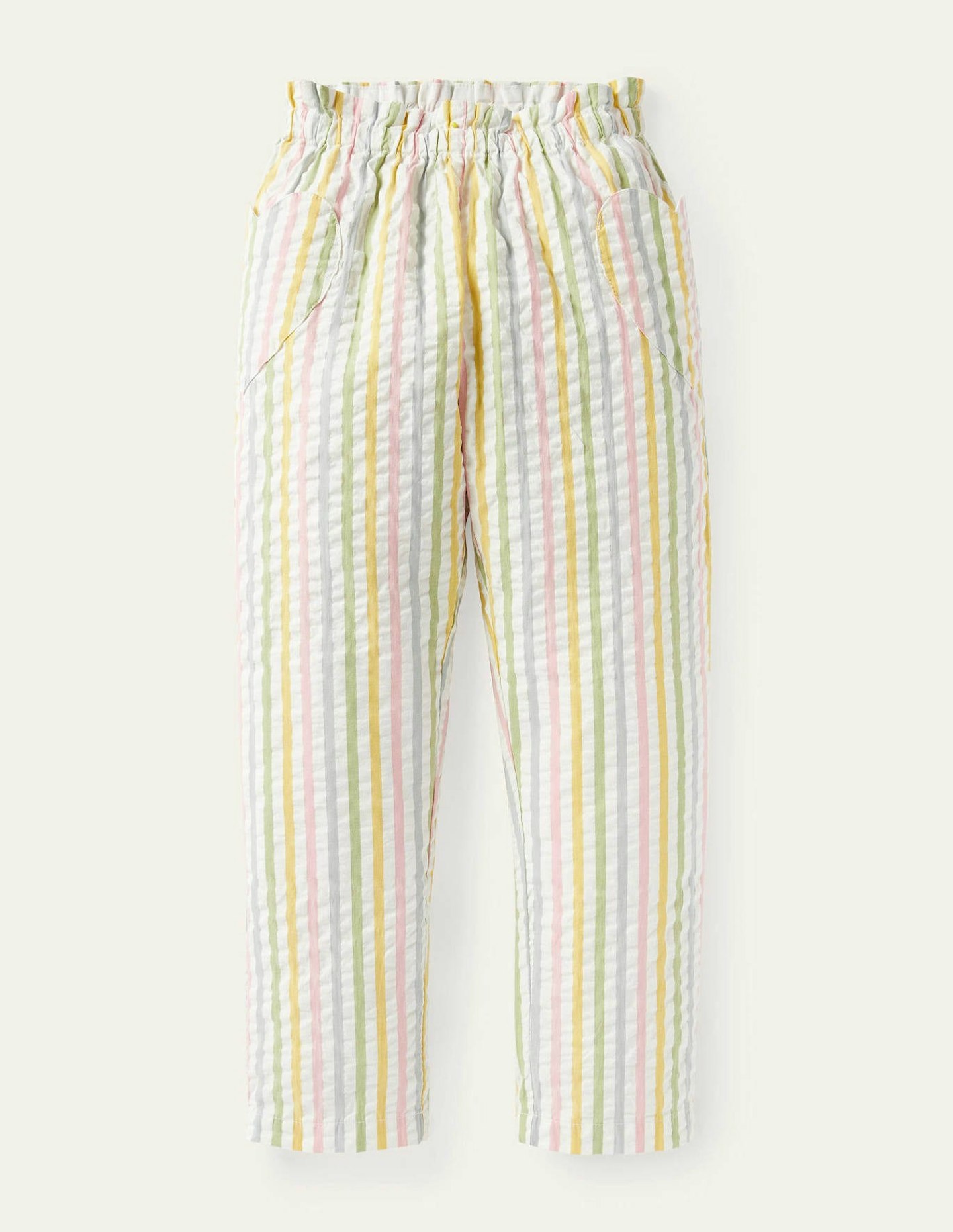 Boden Mini, Pull-On Trousers - Multi Ticking Stripe, £27