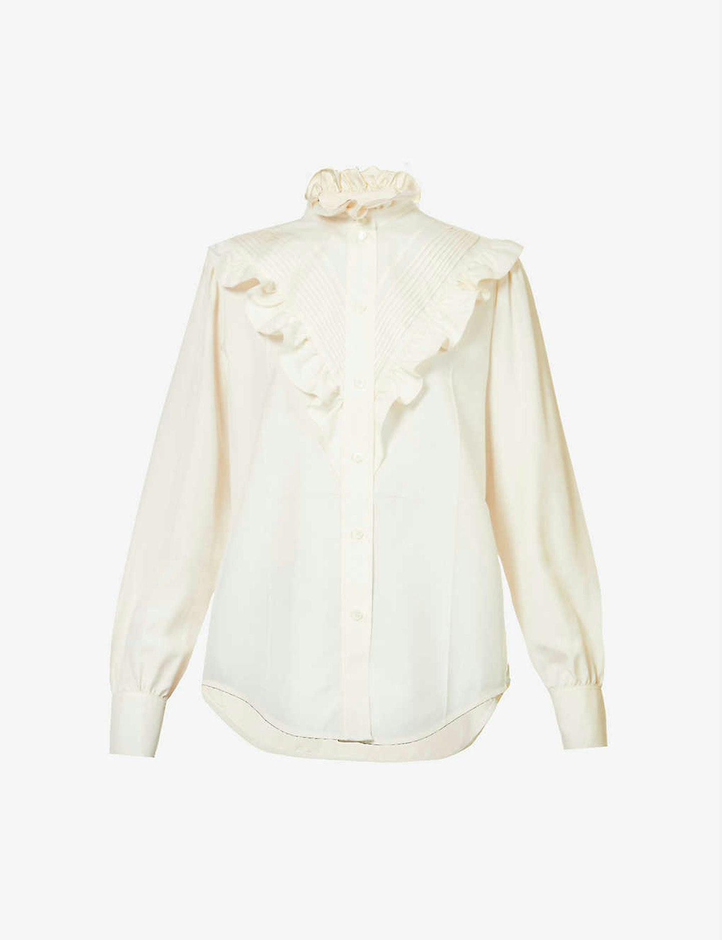 Victoria Beckham, Ruffle Trim Silk Shirt, £650