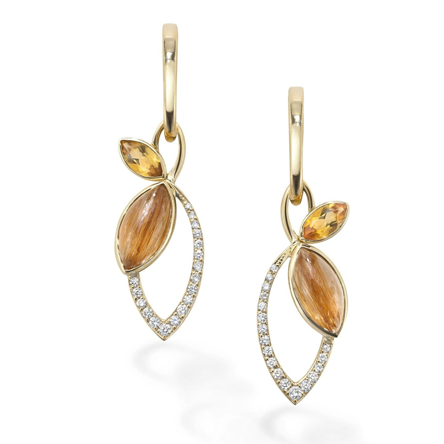 Hamilton & Inches, Flora Drop Earrings In 18ct Yellow Gold, £1,395
