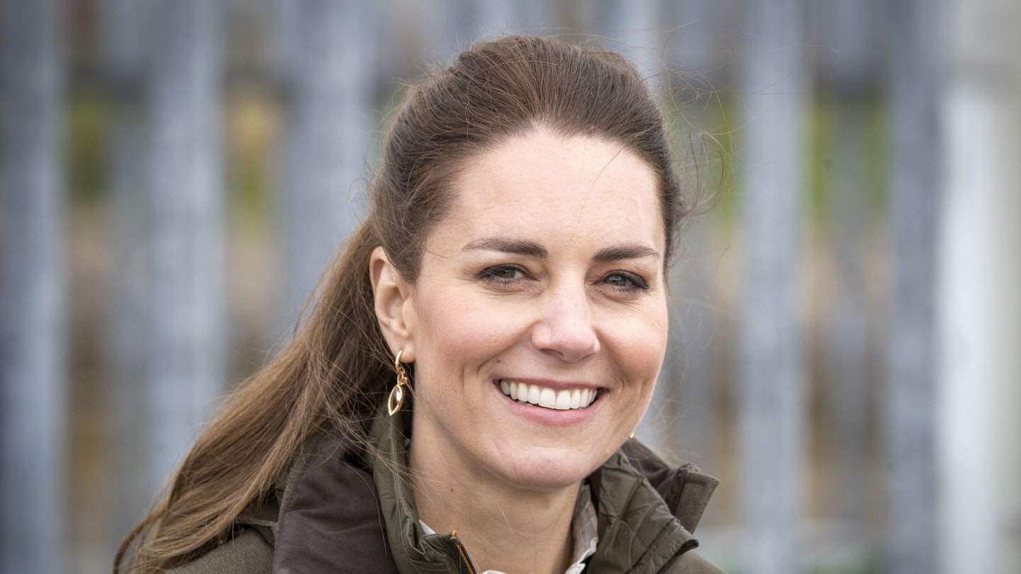 Kate Middleton wearing a green jacket in Stromness